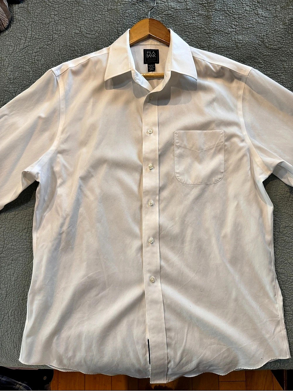Jos. A. Bank Traveler Collection Tailored Fit Dress Shirt White Shirt